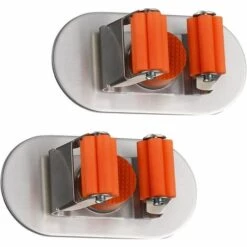 BARES 2 Pièces Auto-adhésif 3 M Vadrouille Multifonction En Acier Inoxydable Et Support De Balai Pour Vadrouille / Balai / Outil De Jardin Etc.