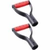 Manche De Pelle à Neige Râteau à Creuser Accessoires De Jardin Poignée De Manche D'outil De Jardin 2 Pièces Irisfr （Rouge Noir） -Manche et accessoires pour manche d'outils de jardin Soldes Magasin 42848853 1