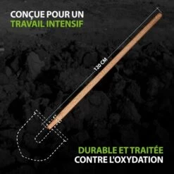 NO NAME Manche En Bois Premium - 40 X 1200 Mm -Manche et accessoires pour manche d'outils de jardin Soldes Magasin 52636857 2