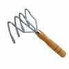 BENOBBY KIDS Antirouille Râteau à Griffes De Crustacés 4 Dents Clam Ho-mi Marée Plat Outils à Main Jardinage Jardiniers Quatre Pieds Râteau Hoe Japonais Ninja Griffe Cultivateur Pour Une Prise Ferme Cueillette De Patates Douces, 1 Pcs -Manche et accessoires pour manche d'outils de jardin Soldes Magasin 55211340 1