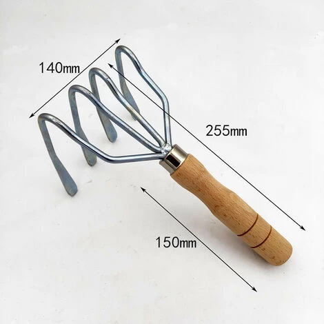 BENOBBY KIDS Antirouille Râteau à Griffes De Crustacés 4 Dents Clam Ho-mi Marée Plat Outils à Main Jardinage Jardiniers Quatre Pieds Râteau Hoe Japonais Ninja Griffe Cultivateur Pour Une Prise Ferme Cueillette De Patates Douces, 1 Pcs 6 BENOBBY KIDS Antirouille Râteau à Griffes De Crustacés 4 Dents Clam Ho-mi Marée Plat Outils à Main Jardinage Jardiniers Quatre Pieds Râteau Hoe Japonais Ninja Griffe Cultivateur Pour Une Prise Ferme Cueillette De Patates Douces, 1 Pcs – Image 4