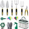 GALOZZOIT Outils De Jardinage 12 Pièces, Outils De Jardinage En Alliage D'aluminium Avec Sac De Rangement Gants Antidérapants De Jardinage 1 GALOZZOIT Outils De Jardinage 12 Pièces, Outils De Jardinage En Alliage D'aluminium Avec Sac De Rangement Gants Antidérapants De Jardinage -Manche et accessoires pour manche d'outils de jardin Soldes Magasin 58846809 1