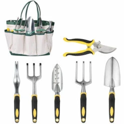 GALOZZOIT Outils De Jardinage 12 Pièces, Outils De Jardinage En Alliage D'aluminium Avec Sac De Rangement Gants Antidérapants De Jardinage -Manche et accessoires pour manche d'outils de jardin Soldes Magasin 58846809 3