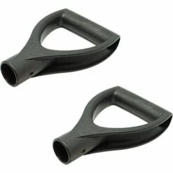 FLYME Remplacement D Poignée Plastique Pour Jardin Plastique Poignée En D Pour Pelles Poignée En Forme De D De Pelle à Neige Pelle De Rechange à Neige Pour Accessoires De Bêche Fourche 30 Mm Noir 2 Pièces