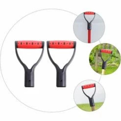 ENLENK 2 Pièces En Forme De D En Plastique Pelle à Neige Poignée Fourche Poignée De Remplacement Creuser Râteau Outils Accessoires De Jardin -Manche et accessoires pour manche d'outils de jardin Soldes Magasin 67680524 3