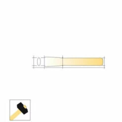 JACQUENET MALIN Manche De Massette Tailleur De Pierre Leborgne - Oeil Mm: 40 X 28 - Essence: Hickory Verni - Long Cm: 26